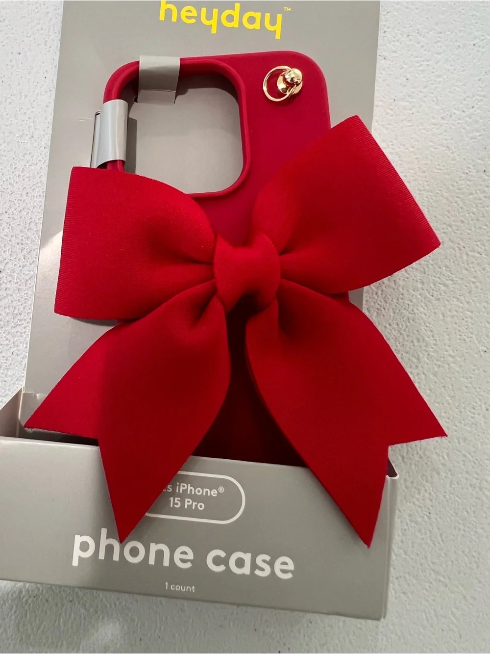 Heyday Red Bow Pop Apple iPhone 16 Cell Phone Case  NWT